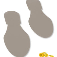 Mighty Line Solid Colored GRAY Footprint - Pack of 50