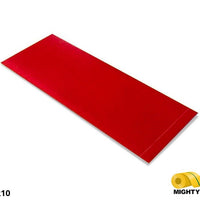 Mighty Line, Red, 3" by 10" Segments, Peel and Stick 10" Strips