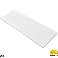 Mighty Line, White, 3" by 10" Segments, Peel and Stick 10" Strips