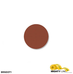 Mighty Line 1" BROWN Solid DOT - Pack of 200