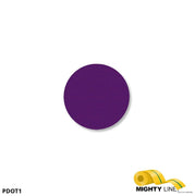 Mighty Line 1" PURPLE Solid DOT - Pack of 200