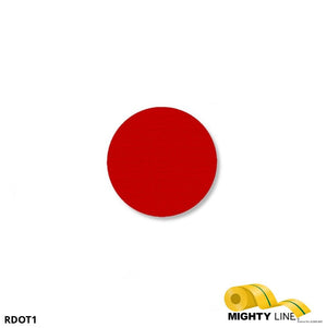Mighty Line 1" RED Solid DOT - Pack of 200