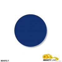 Mighty Line 2.7" BLUE Solid DOT - Pack of 100