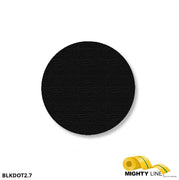 Mighty Line 2.7" BLACK Solid DOT - Pack of 100