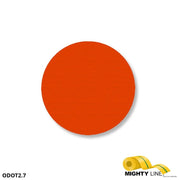 Mighty Line 2.7" ORANGE Solid DOT - Pack of 100