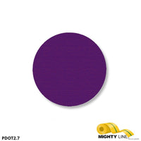 Mighty Line 2.7" PURPLE Solid DOT - Pack of 100