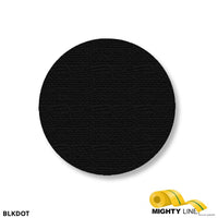 Mighty Line 3.5" BLACK Solid DOT - Stand. Size - Pack of 100