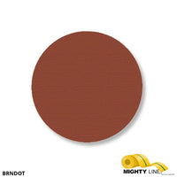 Mighty Line 3.5" BROWN Solid DOT- Stand. Size - Pack of 100