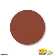 Mighty Line 3.5" BROWN Solid DOT- Stand. Size - Pack of 100