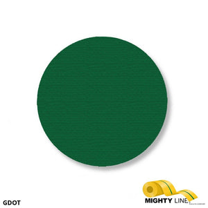 Mighty Line 3.5" GREEN Solid DOT - Stand. Size - Pack of 100
