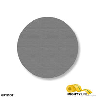 Mighty Line 3.5" GRAY Solid DOT - Stand. Size - Pack of 100