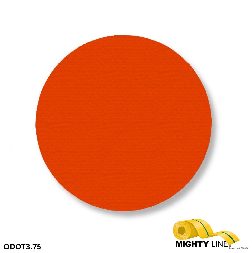 Mighty Line 3.75" ORANGE Solid DOT - Pack of 100