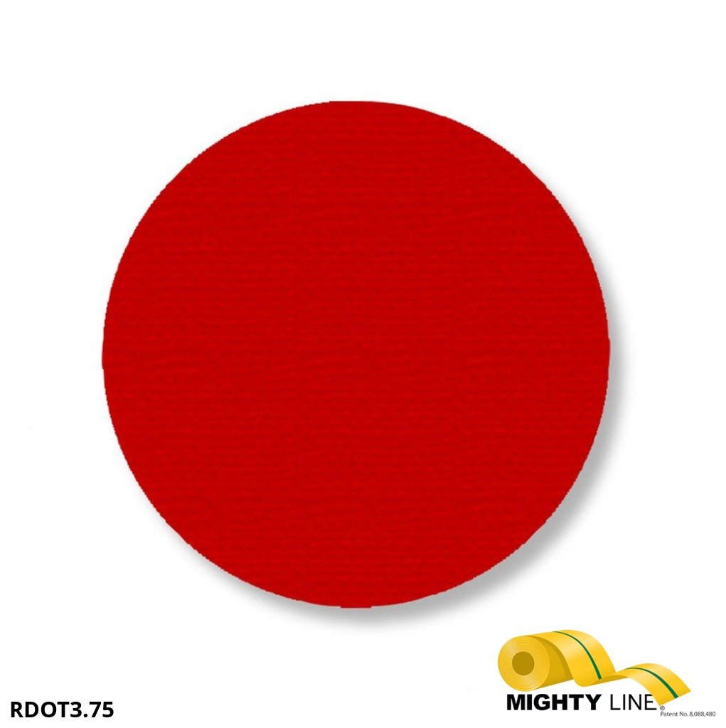 Mighty Line 3.75" RED Solid DOT - Pack of 100