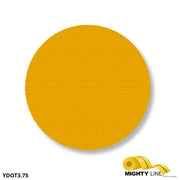 Mighty Line 3.75" YELLOW Solid DOT - Pack of 100