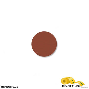 Mighty Line 3/4" BROWN Solid DOT - Pack of 200