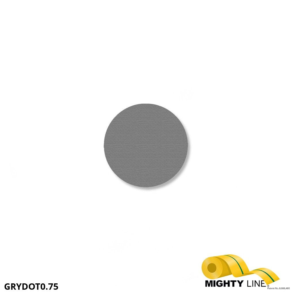 Mighty Line 3/4" GRAY Solid DOT - Pack of 200