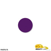 Mighty Line 3/4" PURPLE Solid DOT - Pack of 200