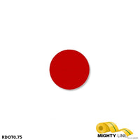 Mighty Line 3/4" RED Solid DOT - Pack of 200