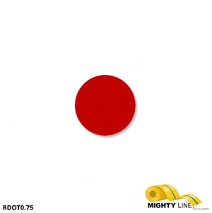 Mighty Line 3/4" RED Solid DOT - Pack of 200