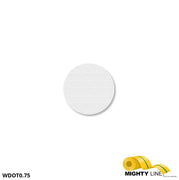 Mighty Line 3/4" WHITE Solid DOT - Pack of 200