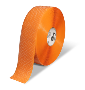 Mighty Line 3" Anti-Slip Orange Solid Color Floor Tape - MIGHTY TAC - 100' Roll