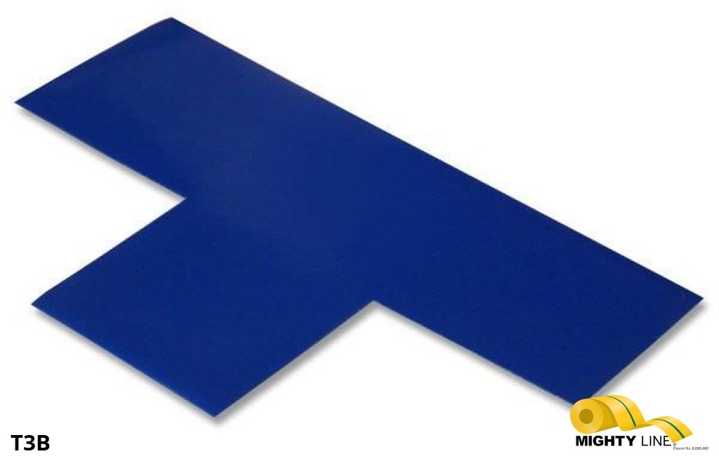 Mighty Line 3" Wide Solid BLUE T - Pack of 100