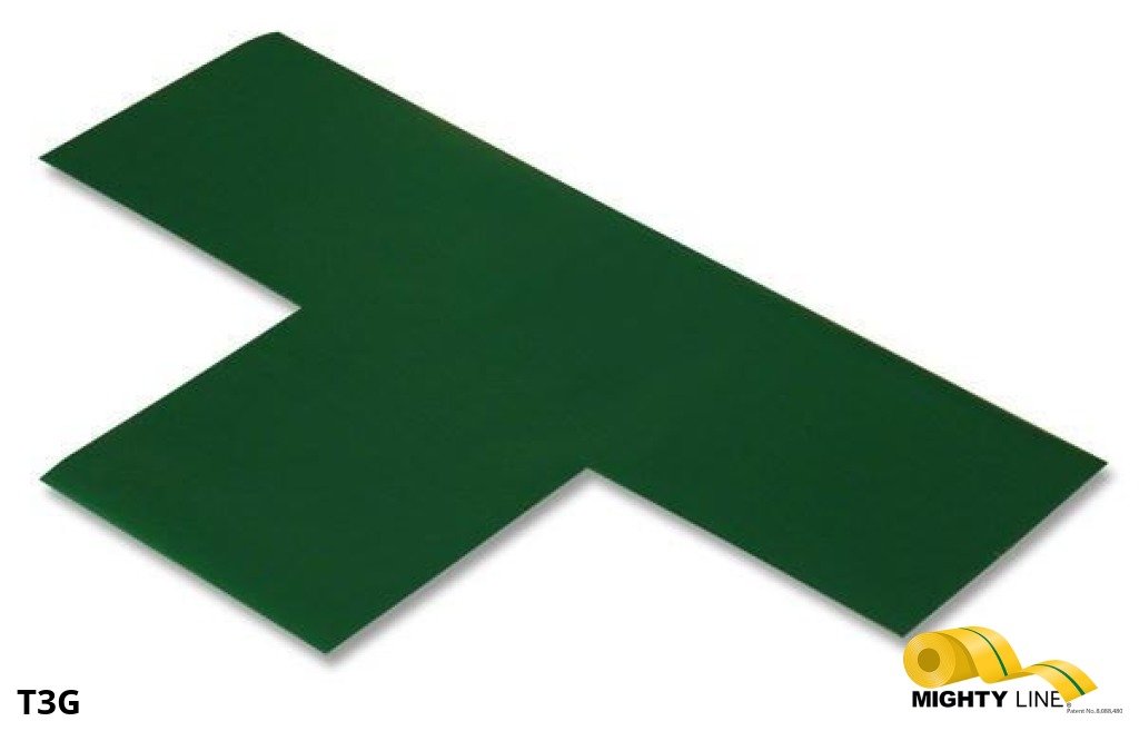 Mighty Line 3" Wide Solid GREEN T - Pack of 100