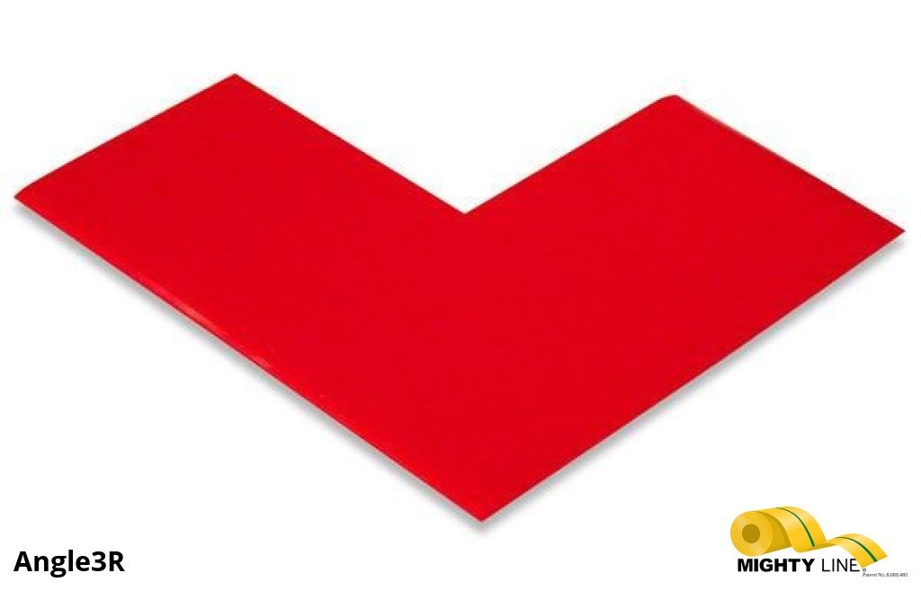 Mighty Line 3" Wide Solid RED Angle - Pack of 100