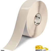 Mighty Line 3" WHITE Solid Color Tape - 100' Roll