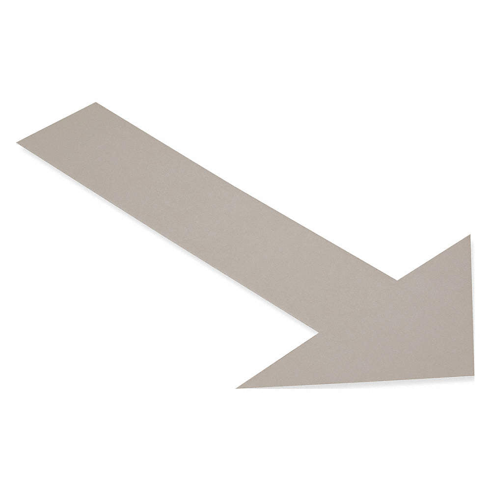 6” Gray Floor Marking Arrows, 45VR47 – 50 Pack