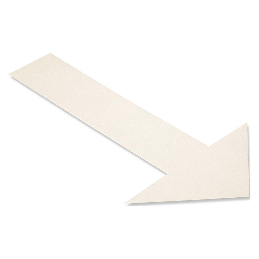 6” White Floor Marking Arrow, 45VR49 – 50 Pack