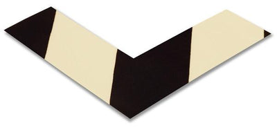 2” Black and White Striped Tape Angle, 45VR81 – 100 Pack