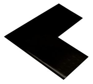 Mighty Line 4" Wide Solid BLACK 8" Long Angle - Pack of 50