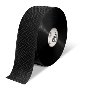 Mighty Line 4" Anti-Slip Black Solid Color Floor Tape - MIGHTY TAC - 100' Roll