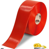 Mighty Line 4" RED Solid Color Tape - 100' Roll