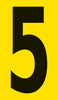 Mighty Line YELLOW Die Cut Location Markers - Number 5 - Pack of 10