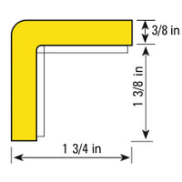 39.4” x 1.75” Self-Adhesive Foam Guard – Black and Yellow