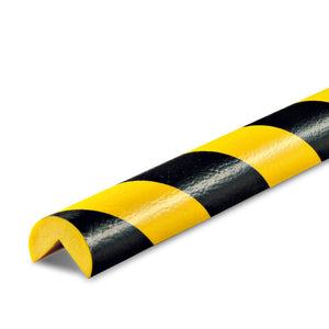 16' X 1.7" Self-Adhesive Black and Yellow Foam Guard