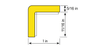 Foam Guard, Type E, self-adhesive, black/yellow, 39.4" X 1", 82-5396