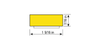 Flat Foam Guard, Type F, self-adhesive, black/yellow, 39.4" X 1.7", 82-5397