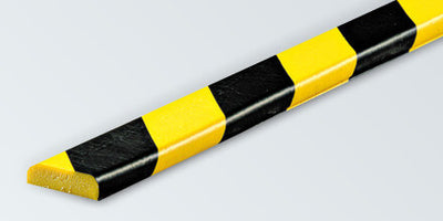 Flat Foam Guard, Type F, self-adhesive, black/yellow, 39.4