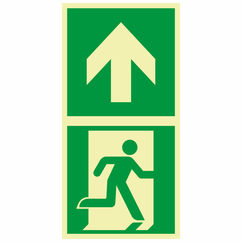 Photoluminescent Evacuation Route Marking Sign