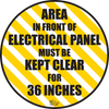 Keep Area infront of Electrical Panel Mighty Line Floor Sign, Industrial Strength, 16" Wide