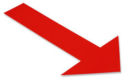 6” Red Floor Marking Arrow, 45VR42 – 50 Pack