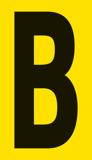 Mighty Line YELLOW Die Cut Location Markers - Letter B - Pack of 10
