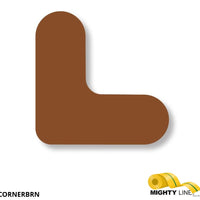 Mighty Line 3/4" Wide Solid Brown Mini Corner Pack of 108