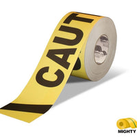 Mighty Line 3" Wide Caution Floor Tape - 100' Roll