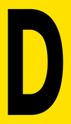 Mighty Line YELLOW Die Cut Location Markers - Letter D - Pack of 10