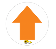 16" Directional Arrow Orange Floor Sign