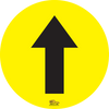 16" Directional Arrow Yellow Floor Sign